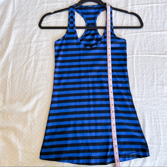 lululemon | blue and black striped racerback tank - Picture 5 of 5
